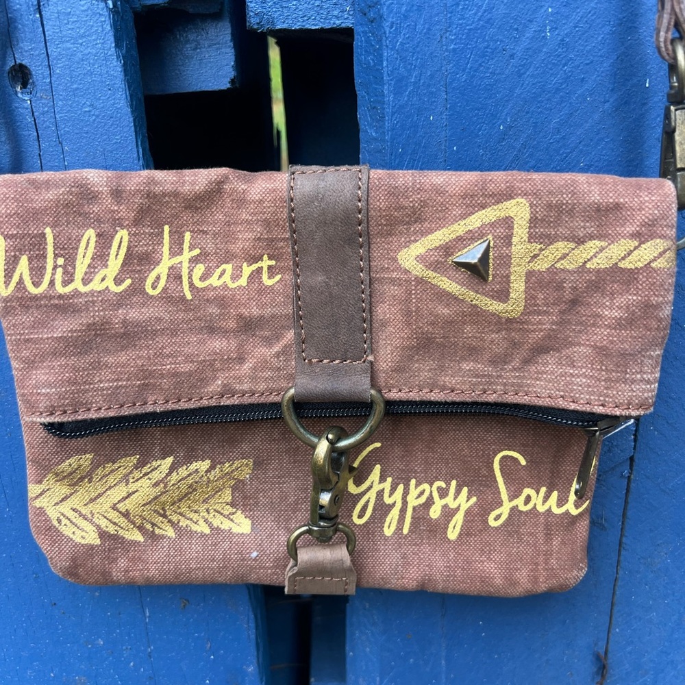 Wild Heart Crossbody Bag by Mona B Gypsy Hobo Hippie Discontinued